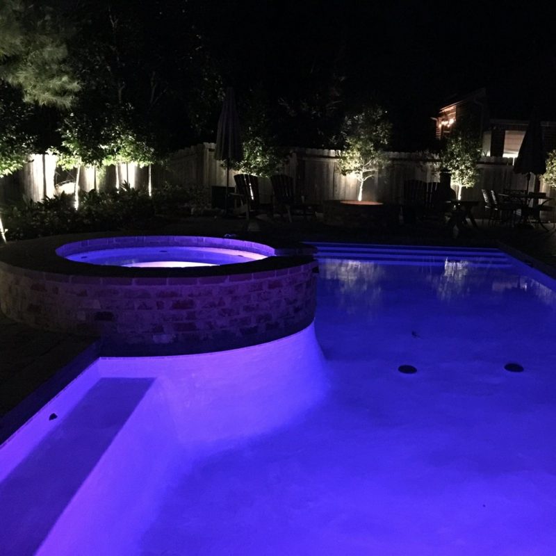 Night-time pools - Crystal Pools and Spas