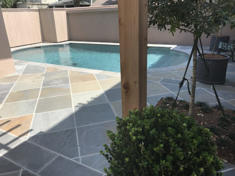 Flagstone New Orleans pool deck Crystal Pools and Spas